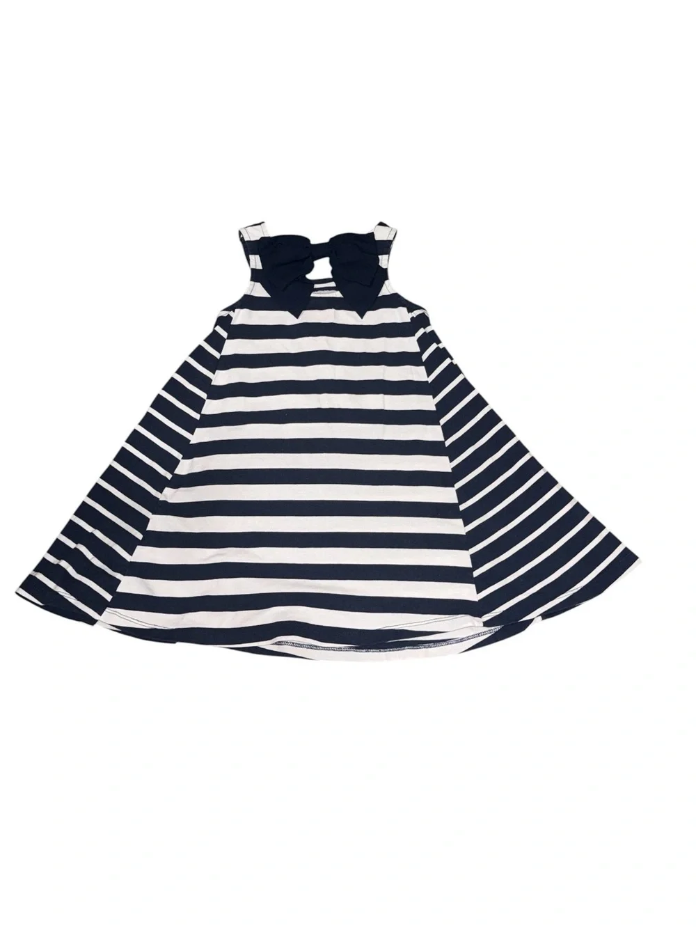 Tommy Bahama Navy & White Striped Dress with Red Sequin Accent
